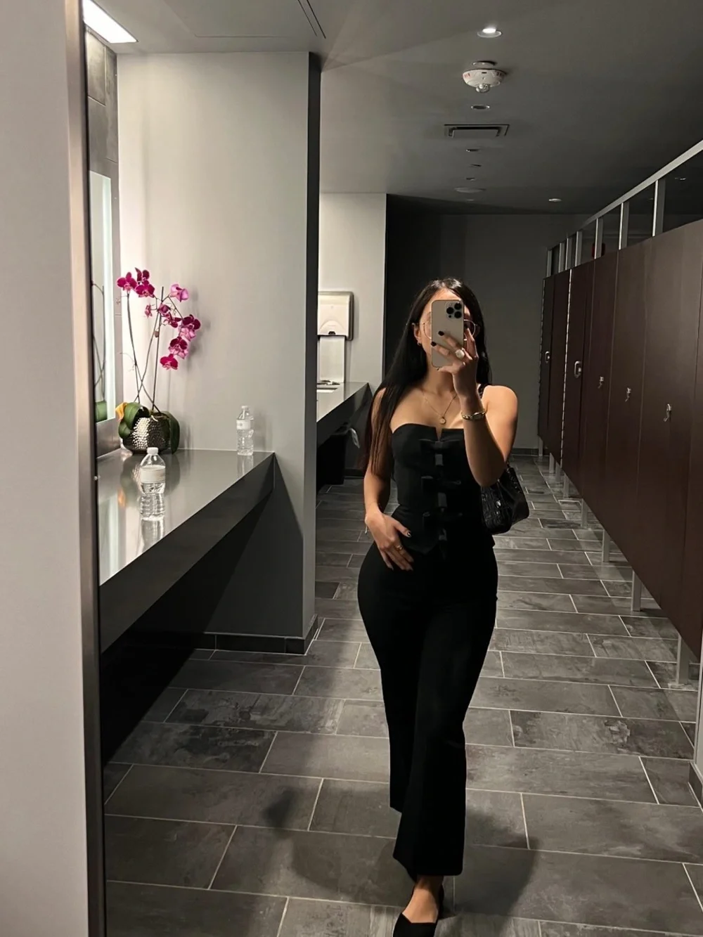 Zara Black Strapless High-Waist Jumpsuit - Picture 2 of 2